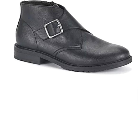 Frye and Co Mens Oliver Stacked Heel Casual Dress Boots shoes Bla Size 8 Frye and Co. Men main image 4